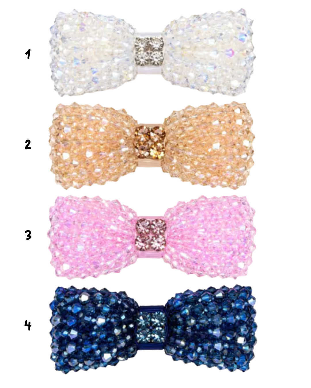 Small Beaded Bow Clip