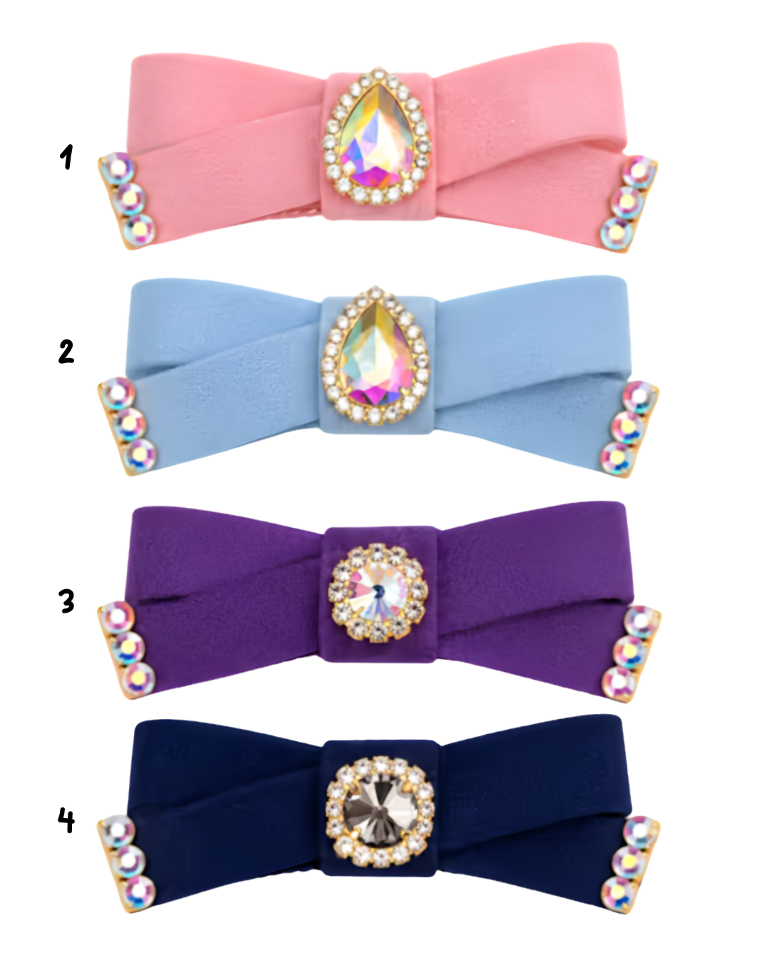 Crystallized Felt Bow Clip (Small)