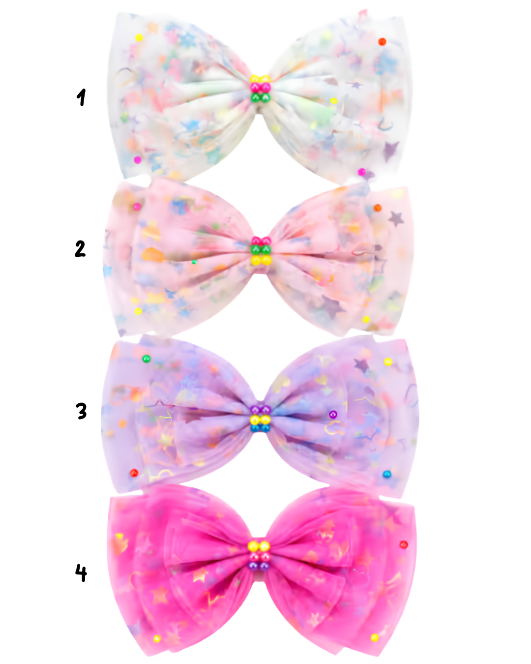 Shimmer Star Bow Clip