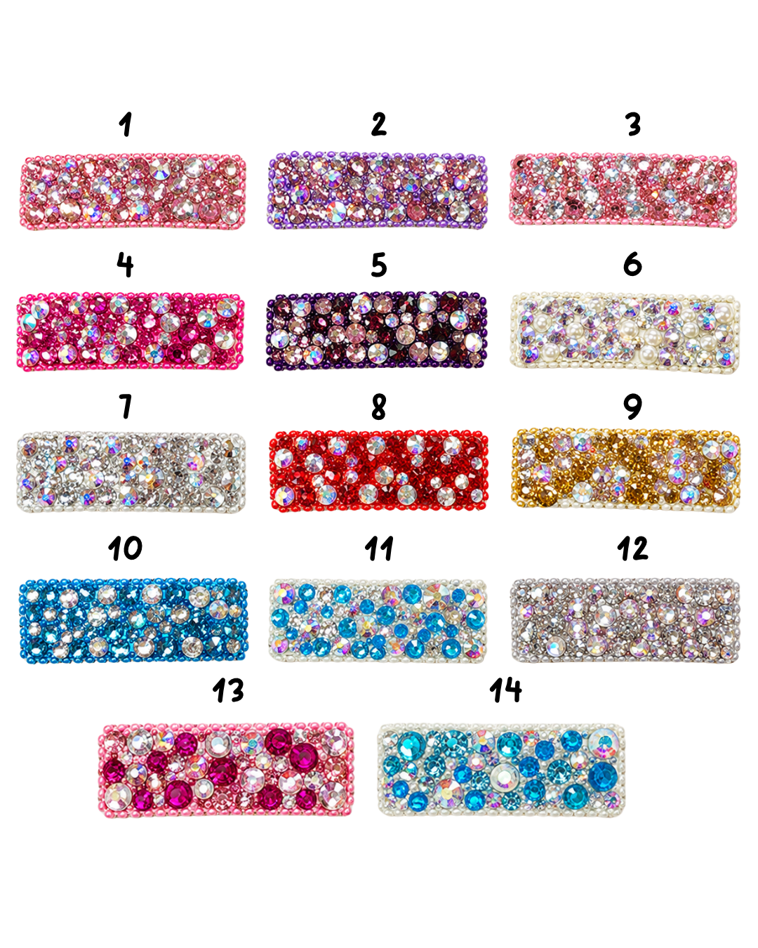 Fully Crystallized Iridescent Clip