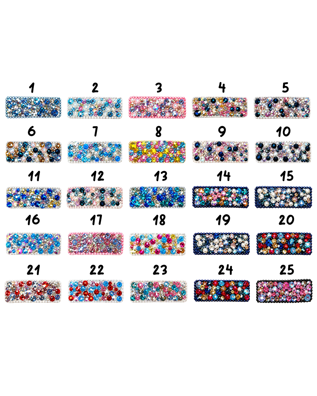 Fully Crystallized Blue Confetti Clip