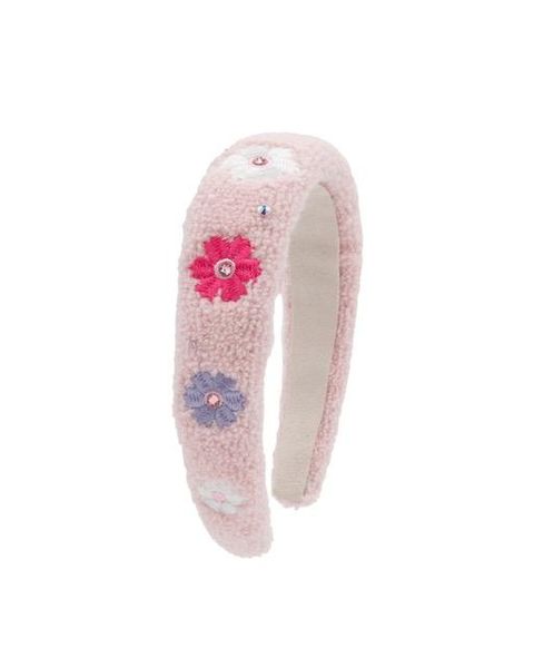 Sherpa Multi Flower Headband in Light Pink