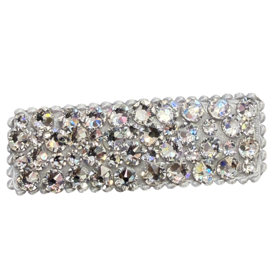 Fully Crystallized Clip in Silver