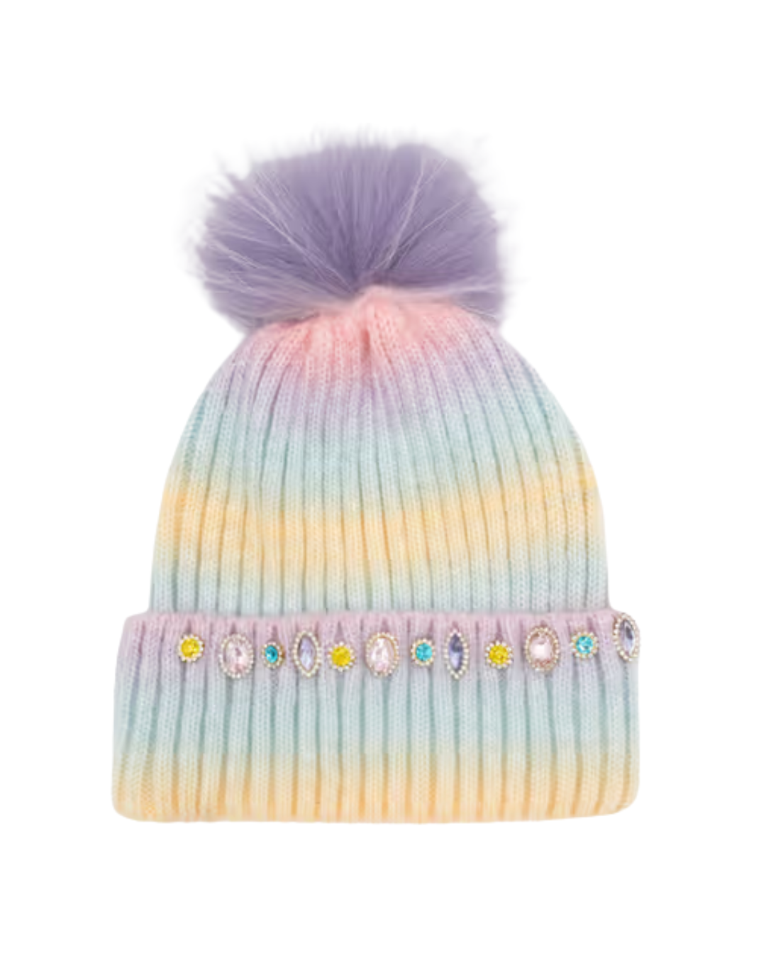 Ombre Jeweled Pastel Winter Hat