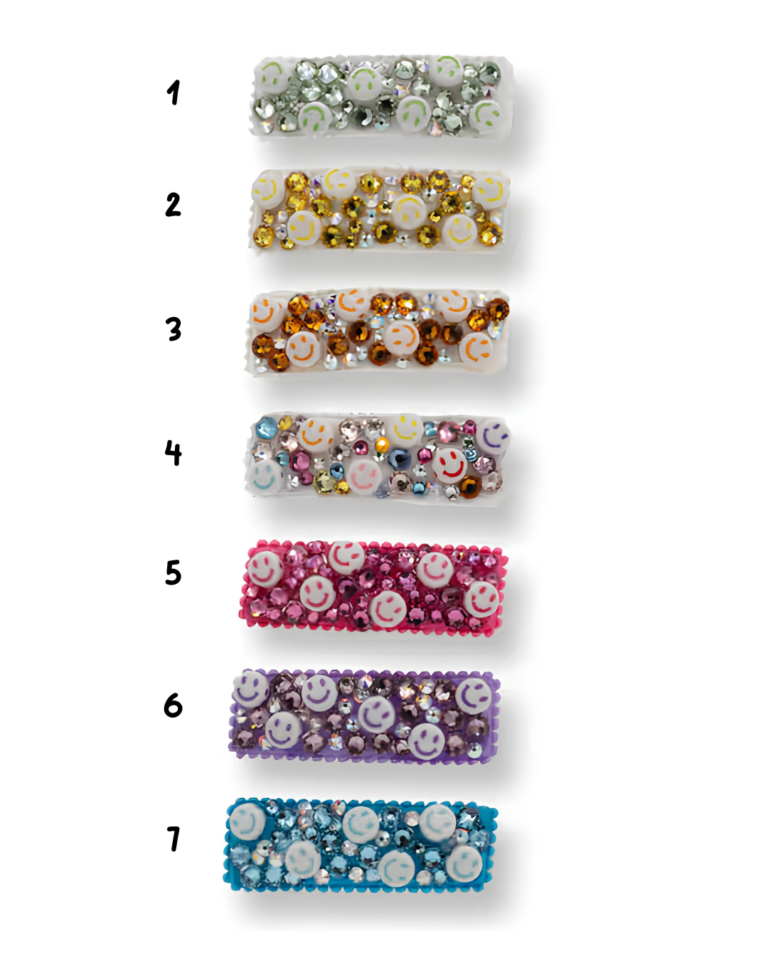 Crystallized Smiley Face Clip