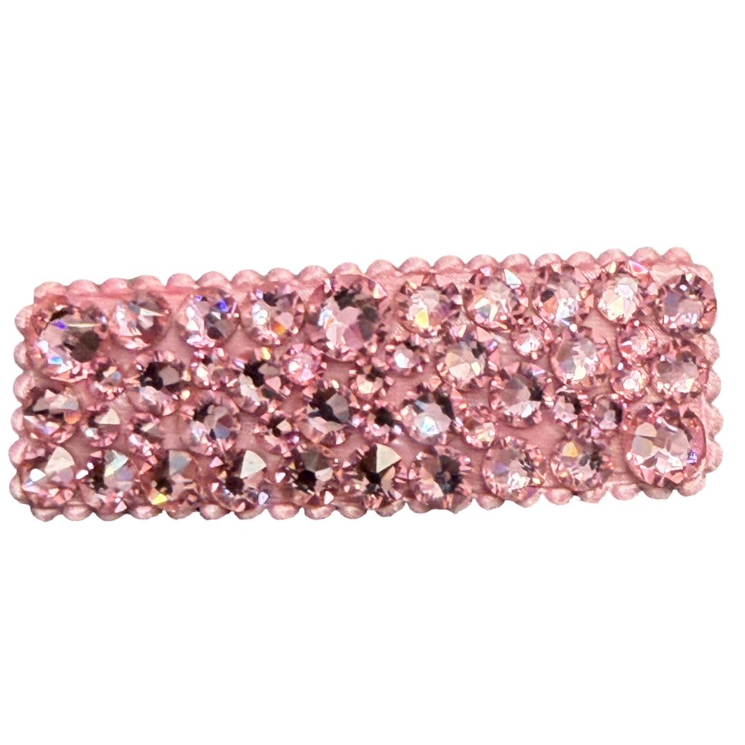 Fully Crystallized Clip in Light Pink