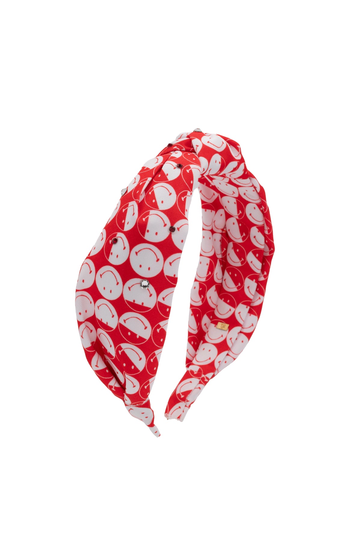 Smiley Knot Headband in Red