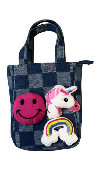 Denim Plush Bag