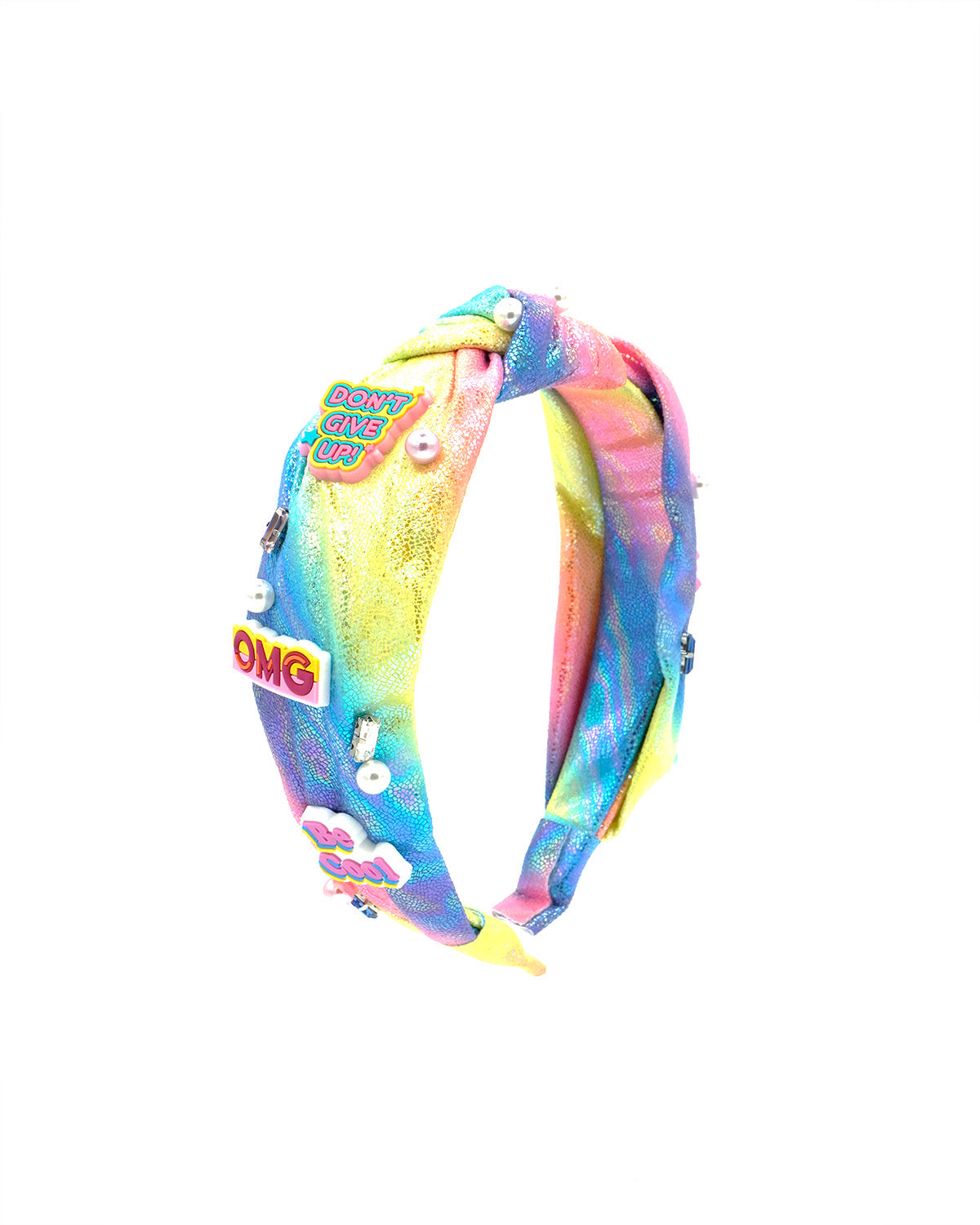 Tye Dye Word Charms Knot Headband