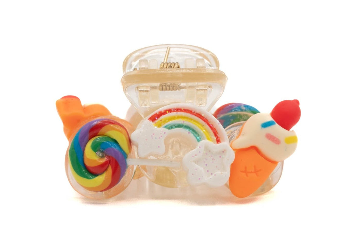 Mini Candy Rainbow Charm Claw Clip