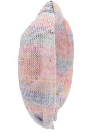 Crystallized Knit Knot Headband in Pastel