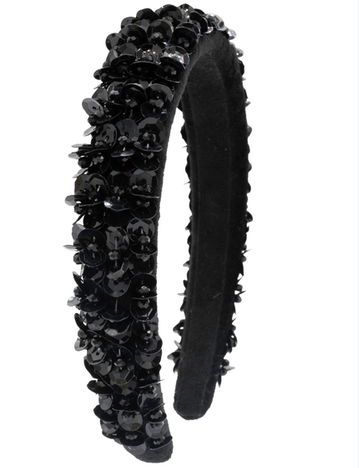 Full Sequin 3D Headband in Black