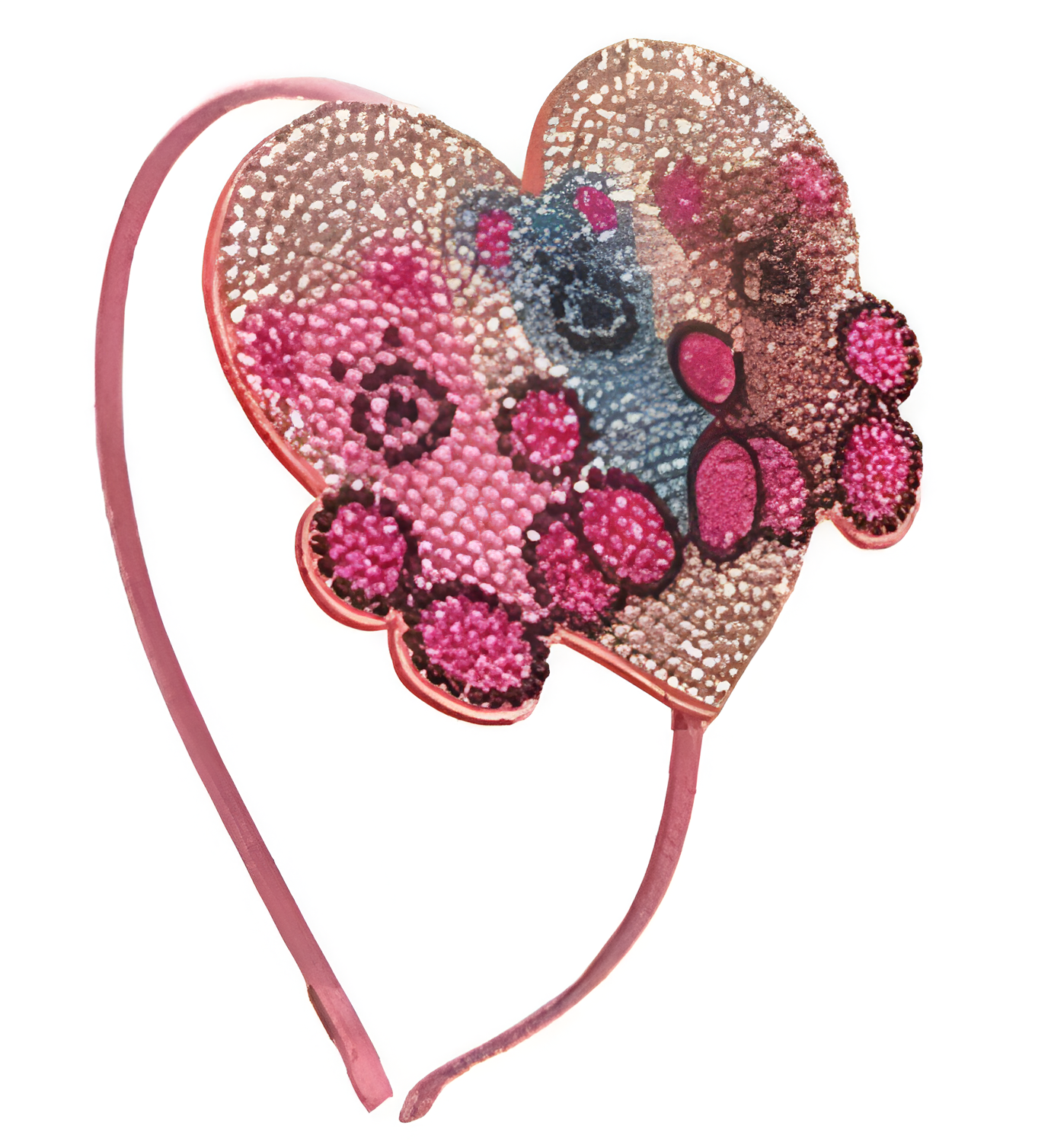 3 Gummy Heart Crystal Emoji Headband