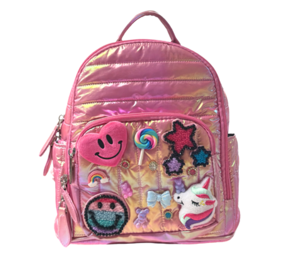 Assorted Charms & Plush Mini Backpack (11'')