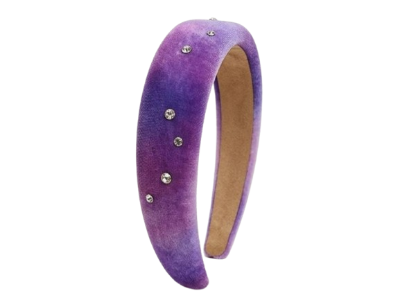 Padded Terry Headband in Pink/Purple