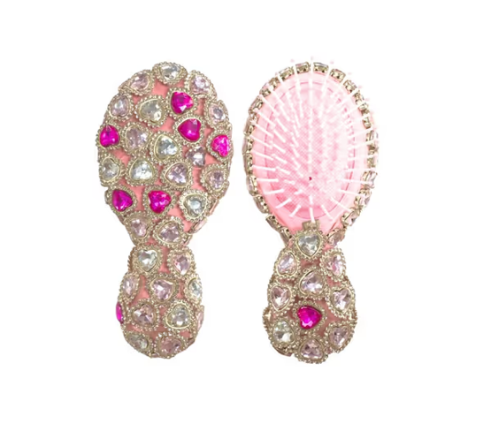 Full Multi Heart Jewel Hair Brush