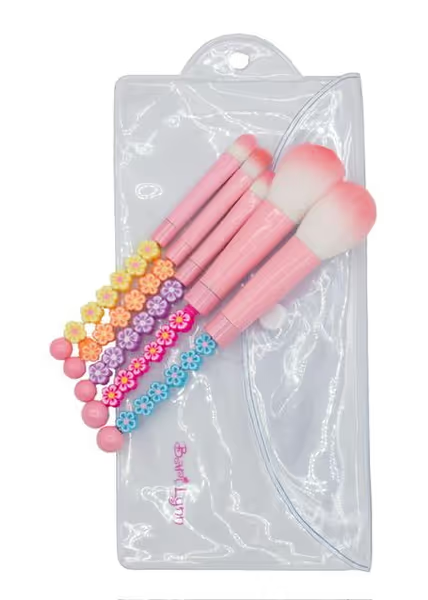 5 Piece Flower Charm Makeup Brushes