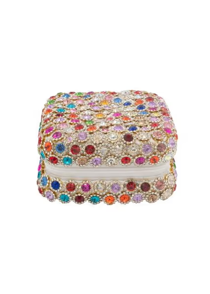 Multicolor Rhinestone Jewelry Box