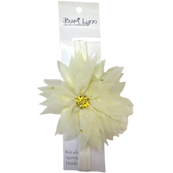 Chiffon edge flower headband