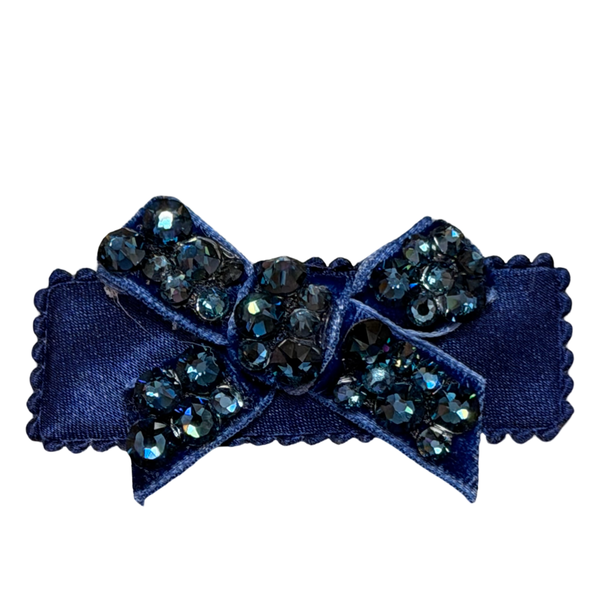 Small crystallized bow clip