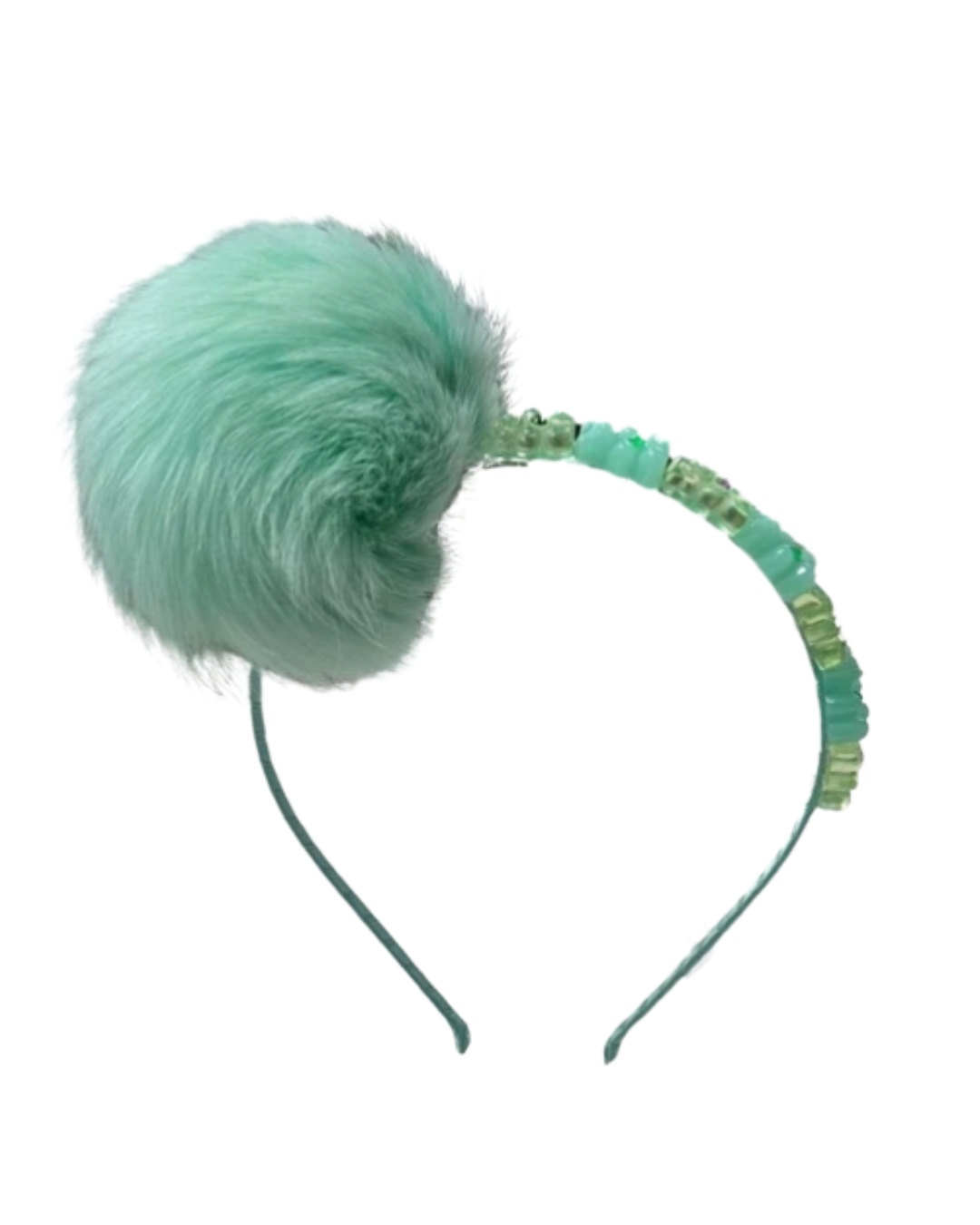 Fur Pom Pom Gummy Bear Headband - Pastels
