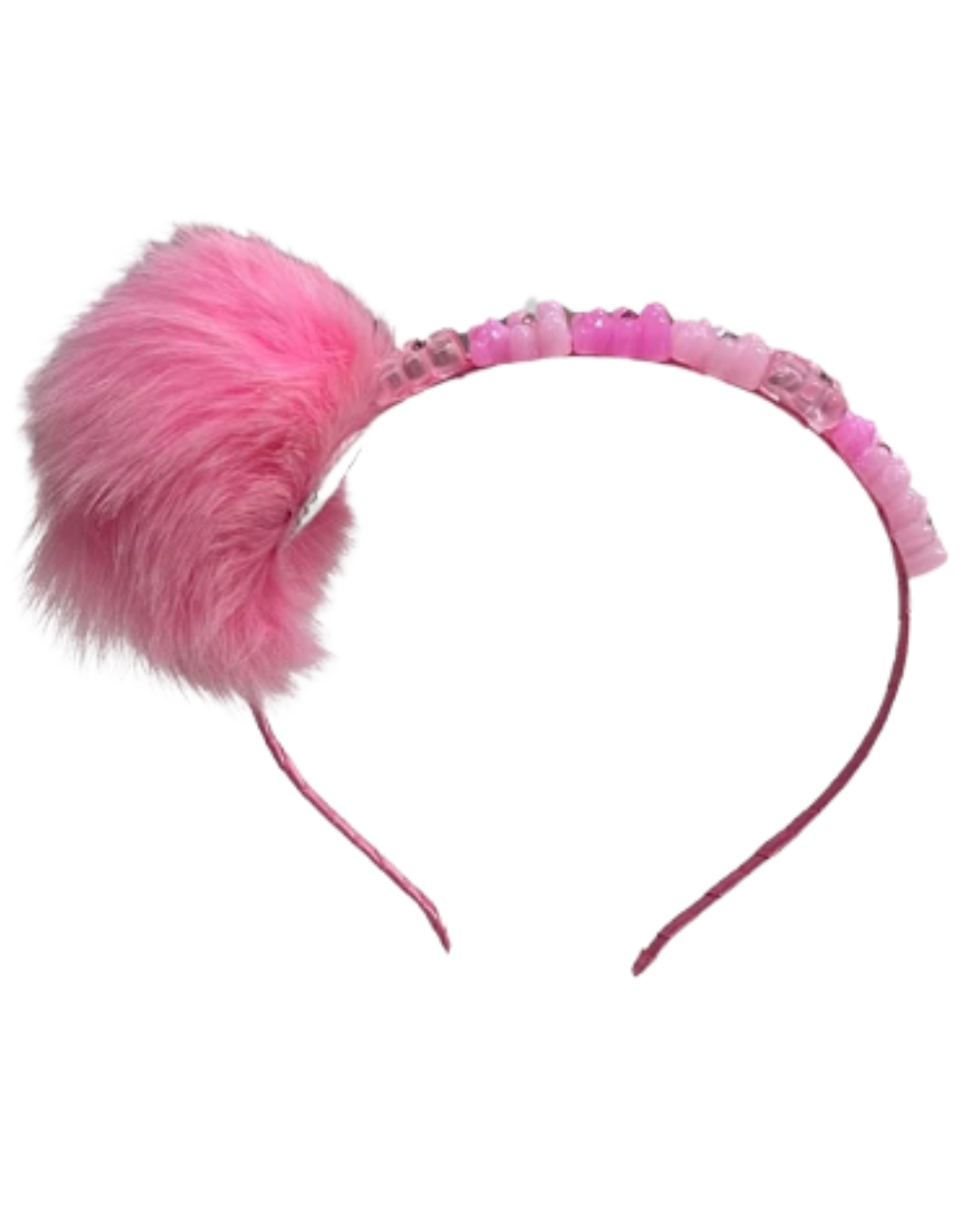 Fur Pom Pom Gummy Bear Headband - Pastels