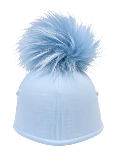 Colorful Cotton Baby Layette With Fur Pom Pom