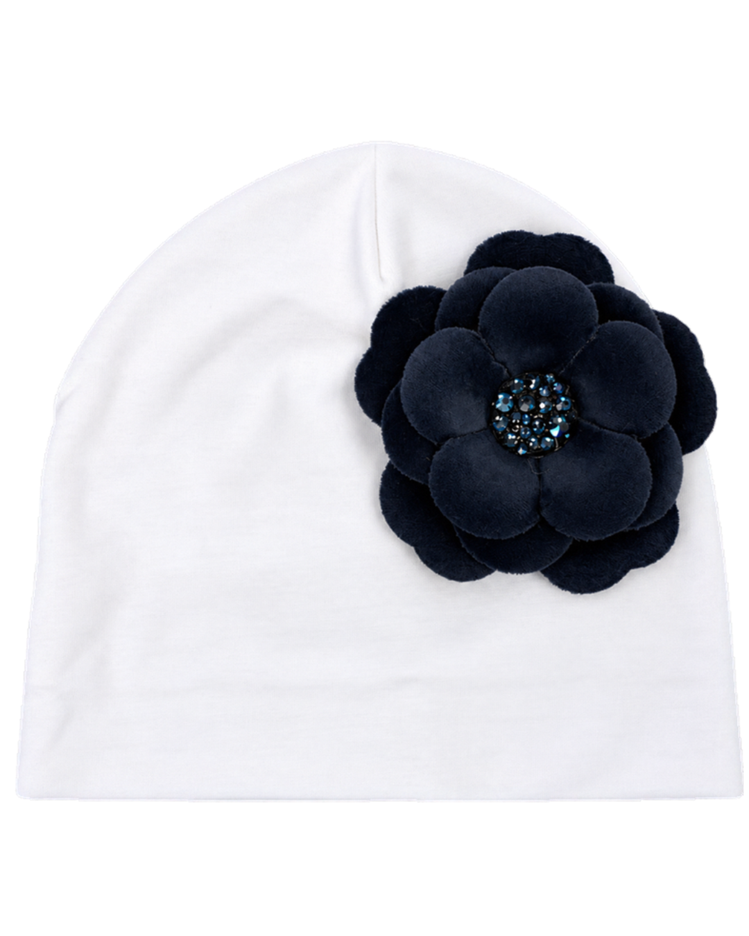 Cotton Layette With Crystallized Velvet Flower