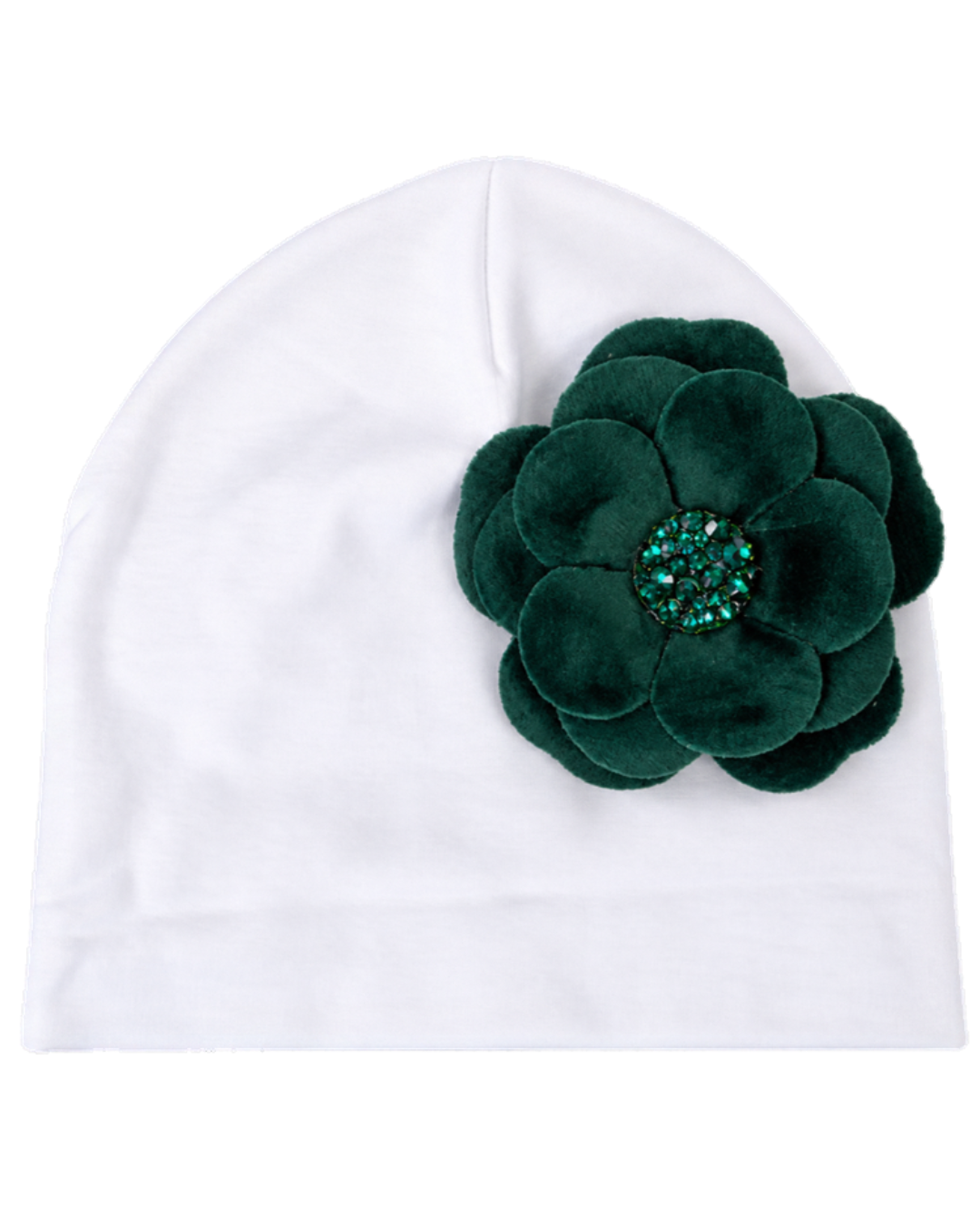 Cotton Layette With Crystallized Velvet Flower