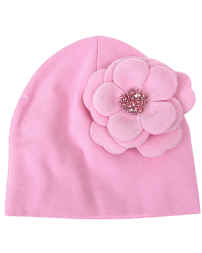Cotton Layette With Crystallized Velvet Flower