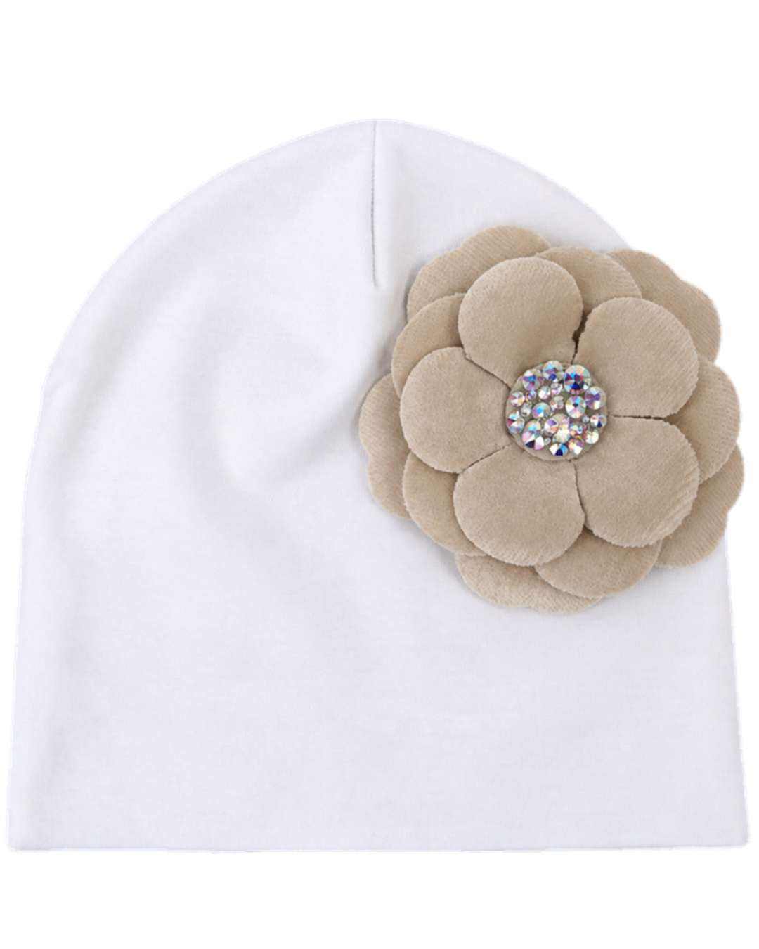 Cotton Layette With Crystallized Velvet Flower