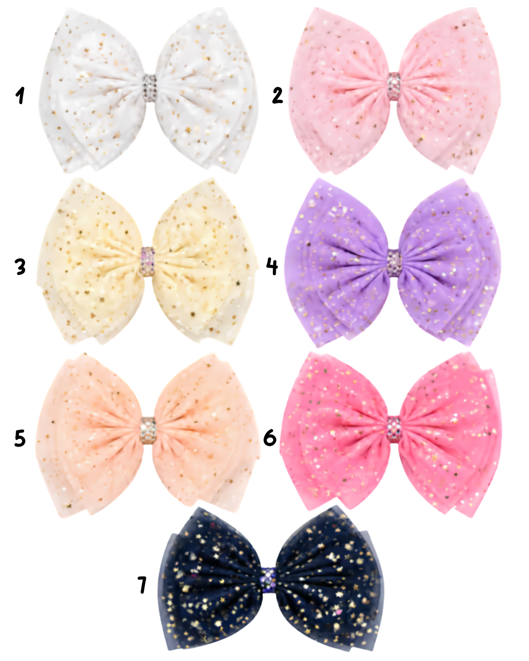 Shimmer Star Bow Clip
