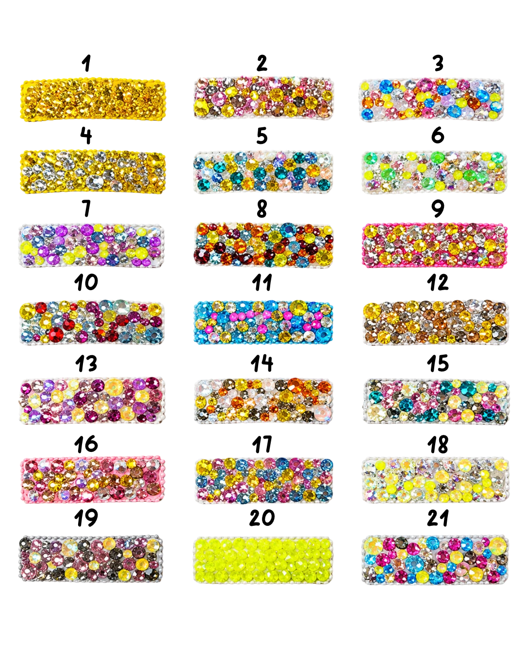 Fully Crystallized Yellow Confetti Clip