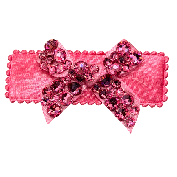 Small crystallized bow clip