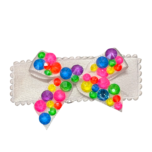 Small crystallized bow clip