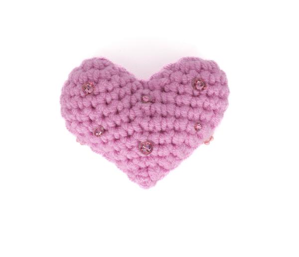 Crochet Heart Clip
