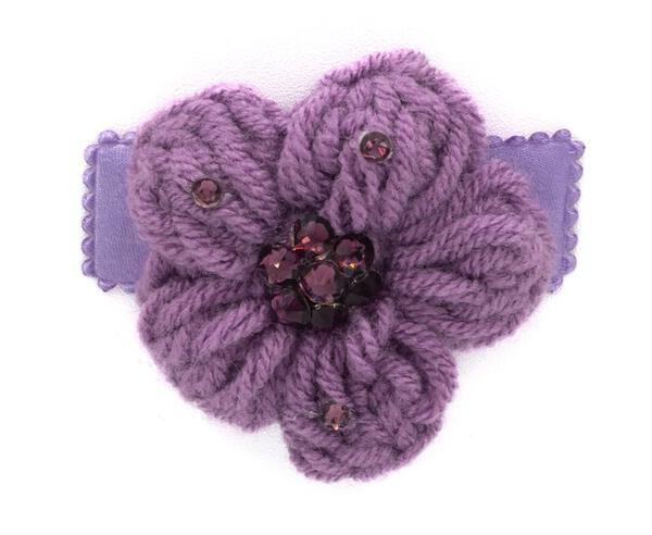SMALL CROCHET FLOWER CLIP