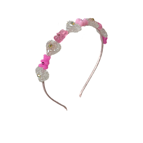 Beaded Heart And Gummy Bear Headband