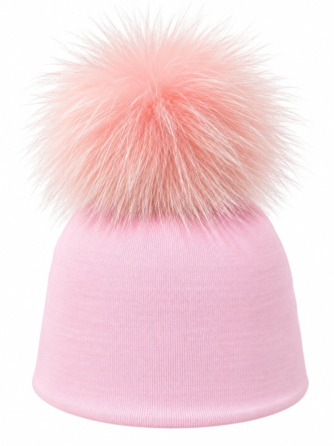 Colorful Cotton Baby Layette With Fur Pom Pom