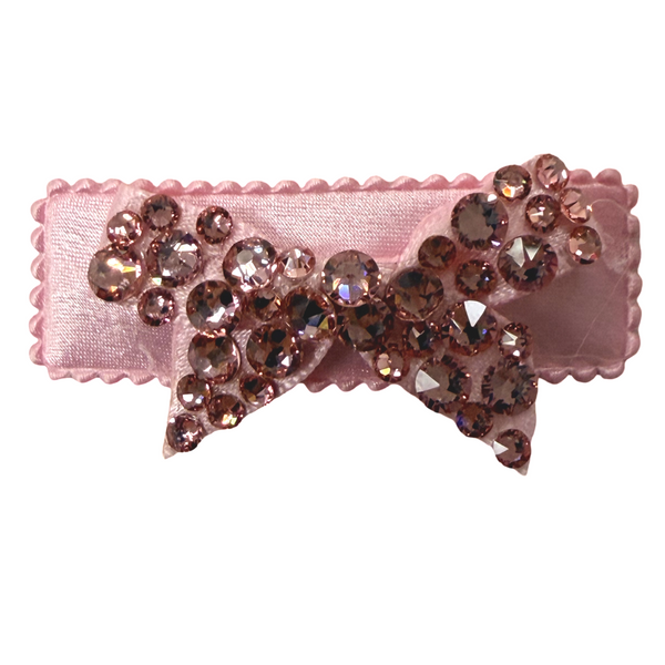 Small crystallized bow clip