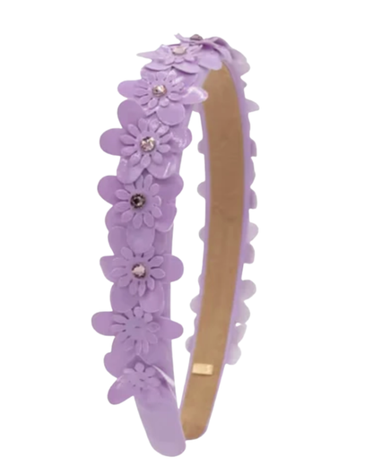Crystallized Thin Multi Flower Headband