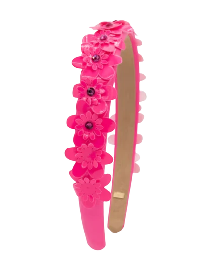 Crystallized Thin Multi Flower Headband
