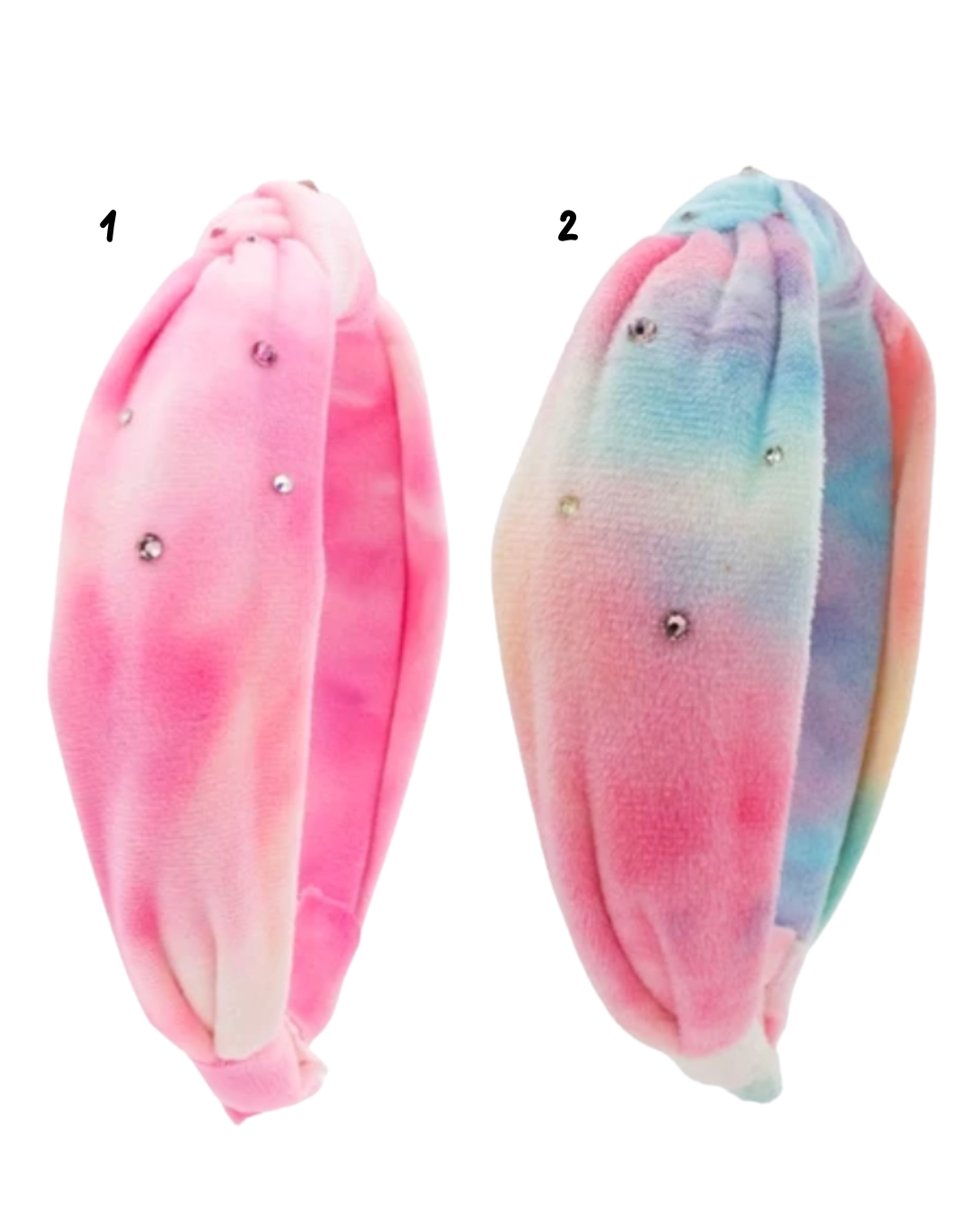 Crystallized Tie Dye Plush Knot Headband