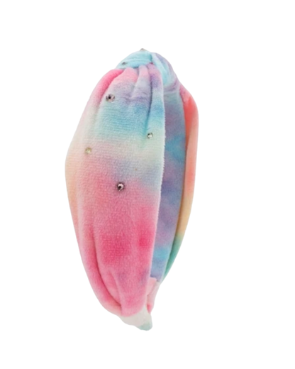 Crystallized Tie Dye Plush Knot Headband