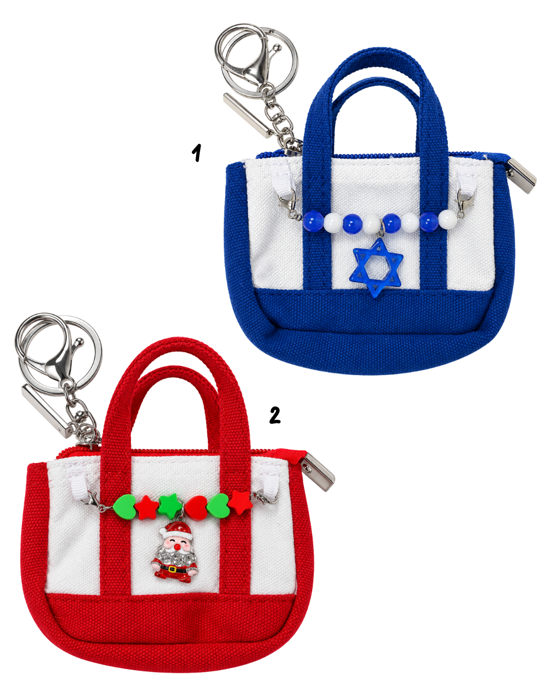Holiday Mini Canvas Keychain