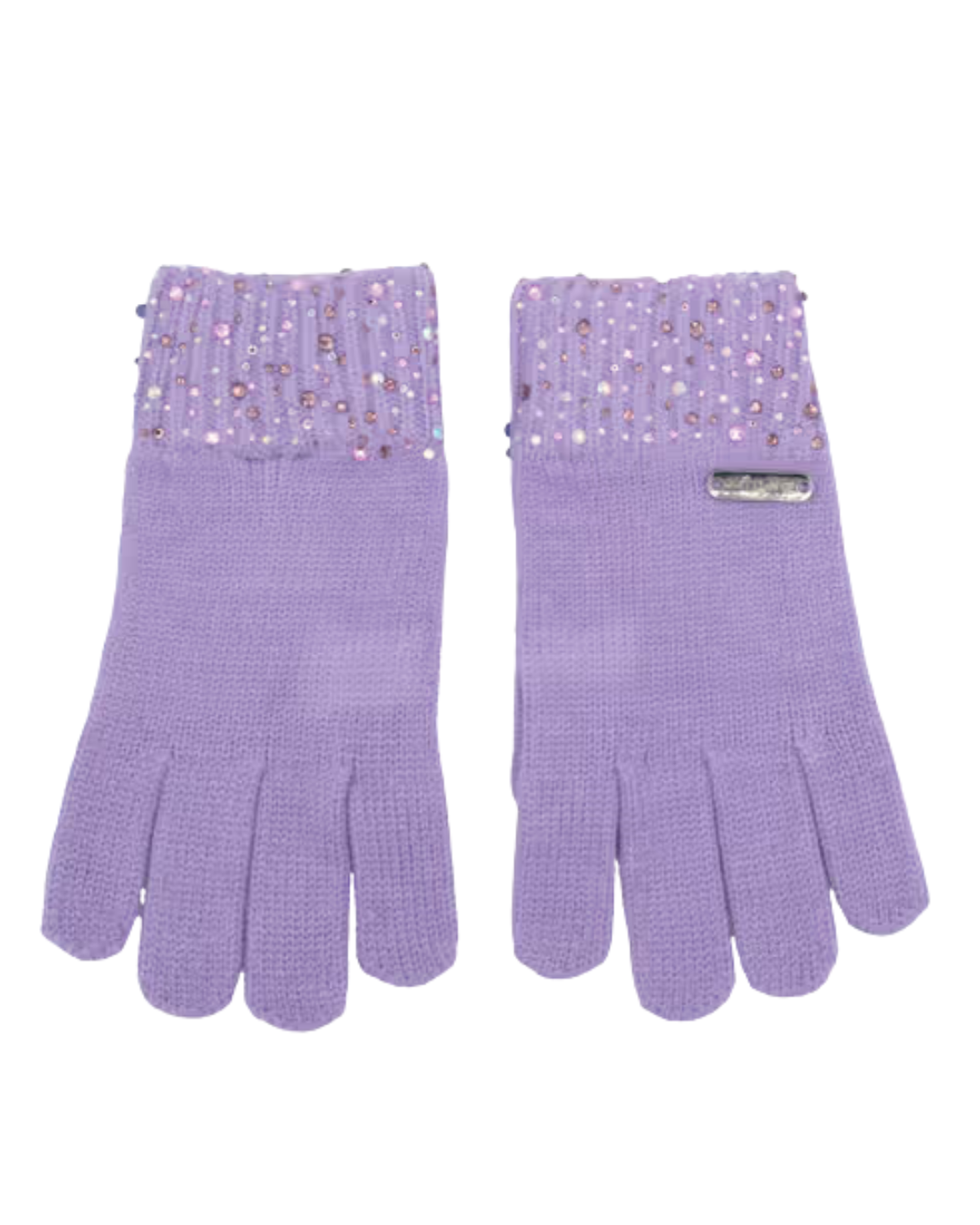Crystal Cuff Knit Gloves