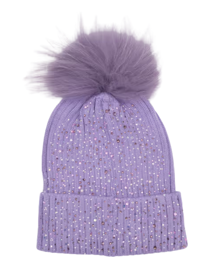 Crystallized Pom Pom Winter Hat