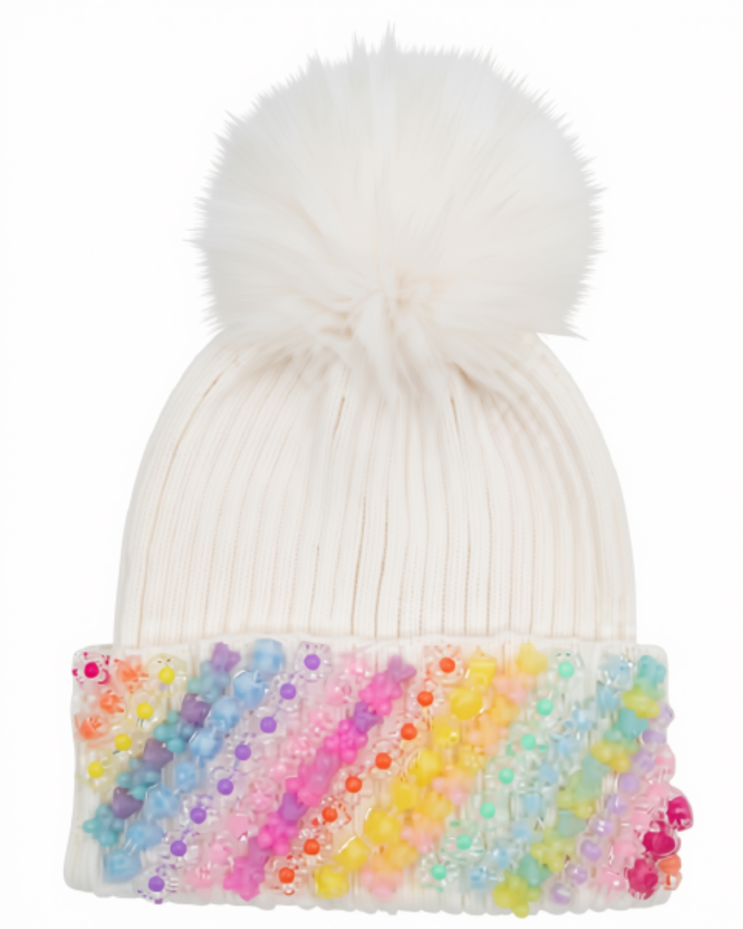 Flower Rainbow Charm Winter Hat