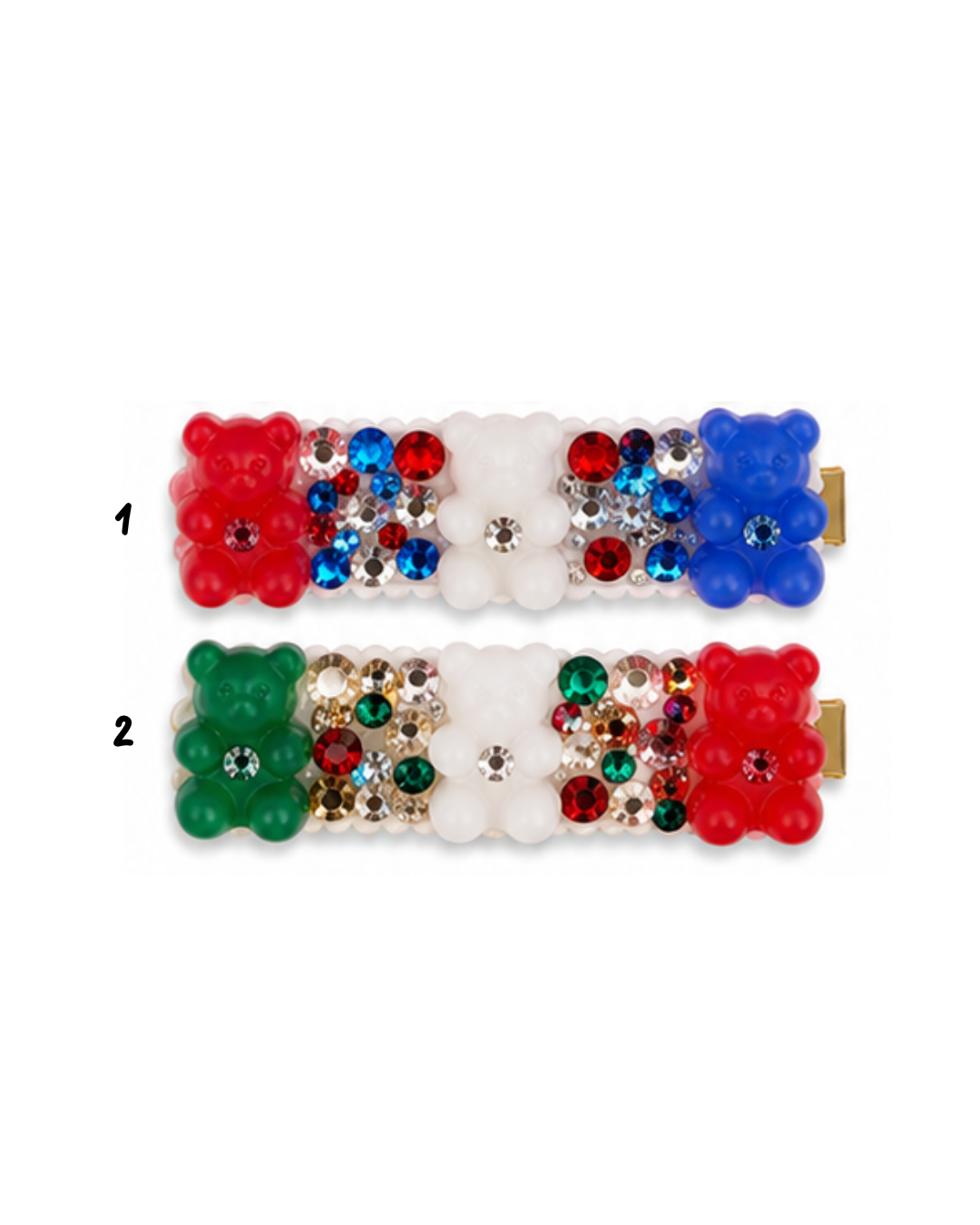 Gummy Bear Rhinestone Holiday Clip