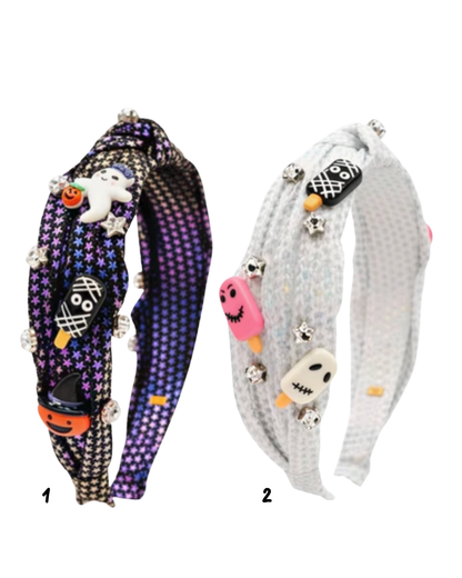 Shimmer Star Halloween Charm Knot Headband